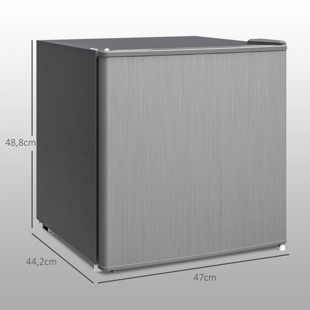 HOMCOM Mini-Vriezer 35 L, Electrische Vriesbox, Vrijstaand 161W, Mini Diepvrieskist 47 x 44,2 x 48,8 cm, Grijs