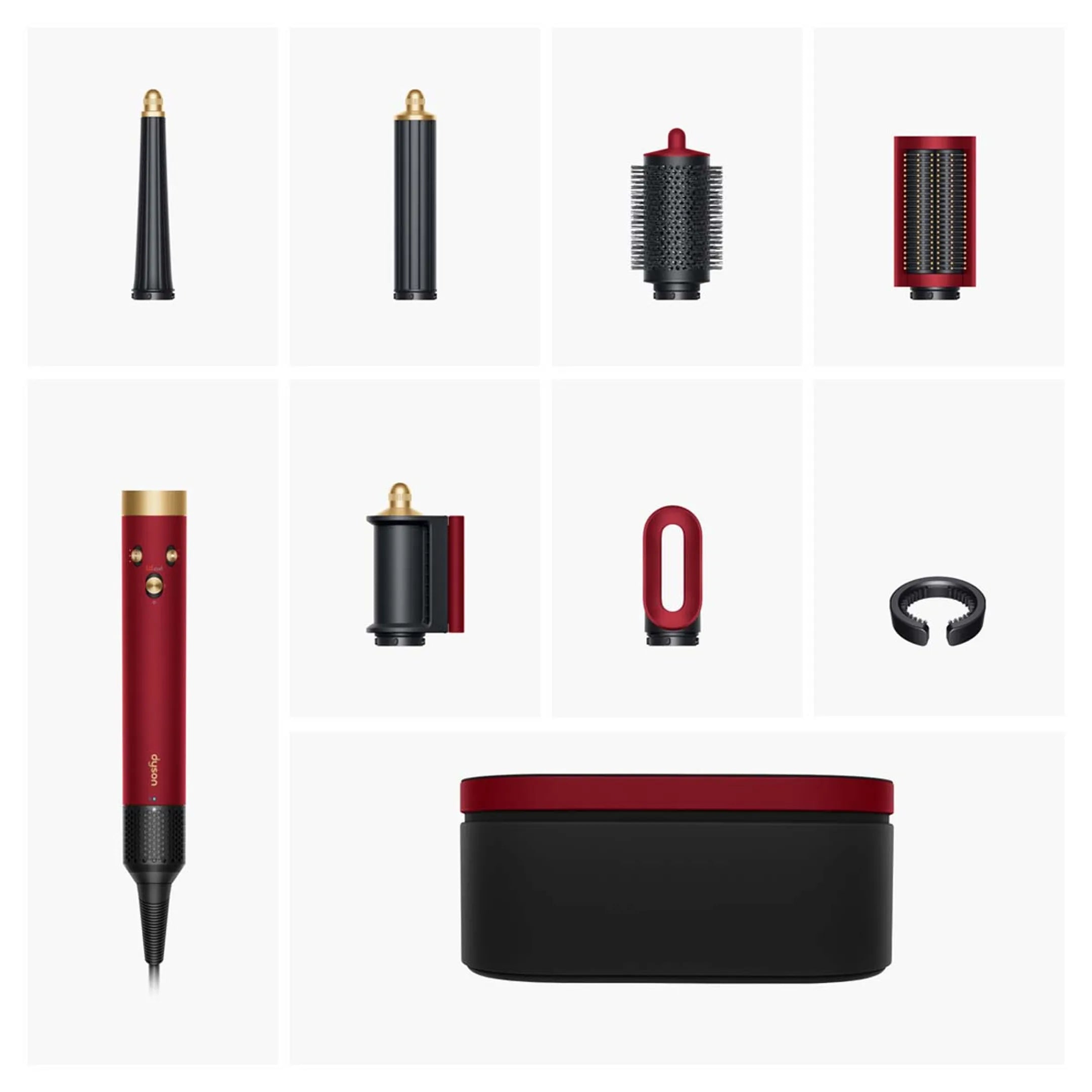 Dyson Airwrap i.d. Straight + Wavy Red Velvet/Gold - Limited Edition
