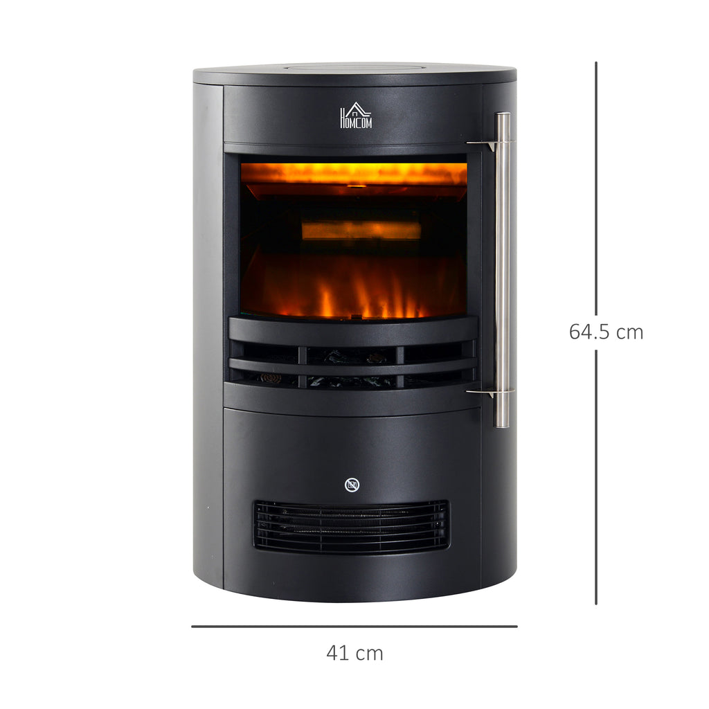 HOMCOM LED Elektrische kachel met vlameffect wandkachel vrijstaande haard haardkachel 900 / 1800 W