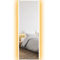 HOMCOM LED Volledige lichaamsspiegel, dimbaar, randloos, Touch-bediening, 40 x 120 cm