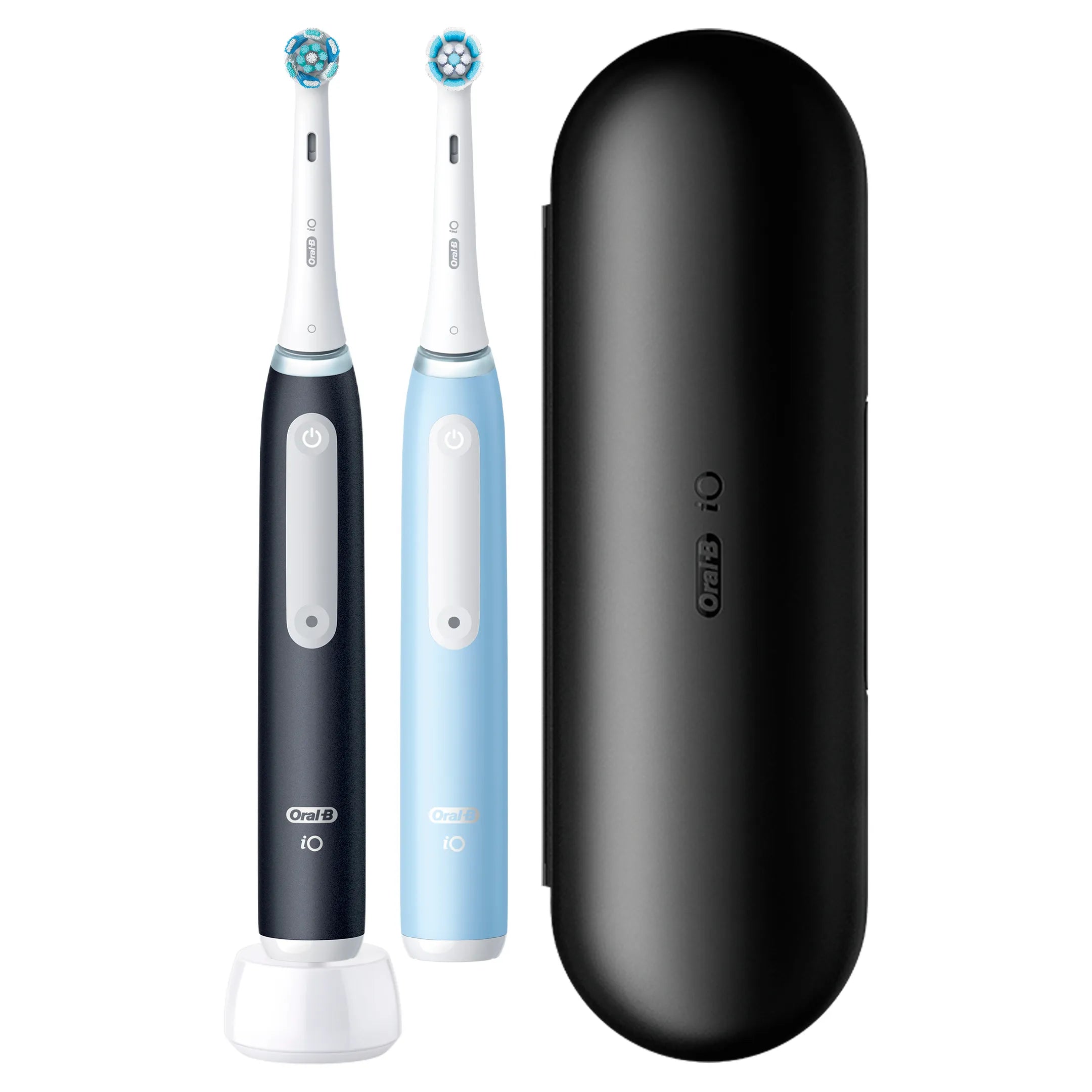 Oral-B Elektrische tandenborstel iO3 Duo Matt Zwart/Ice Blauw + Reisetui