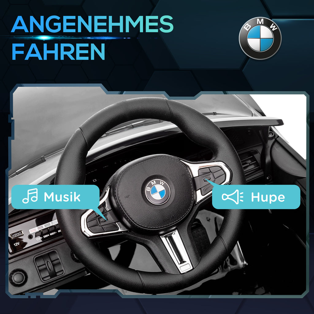 AIYAPLAY Elektrische Kinderauto BMW M4 met Geluid & Licht, 3-5 km/u, Incl. Afstandsbediening, voor 3-5 Jaar, Zwart