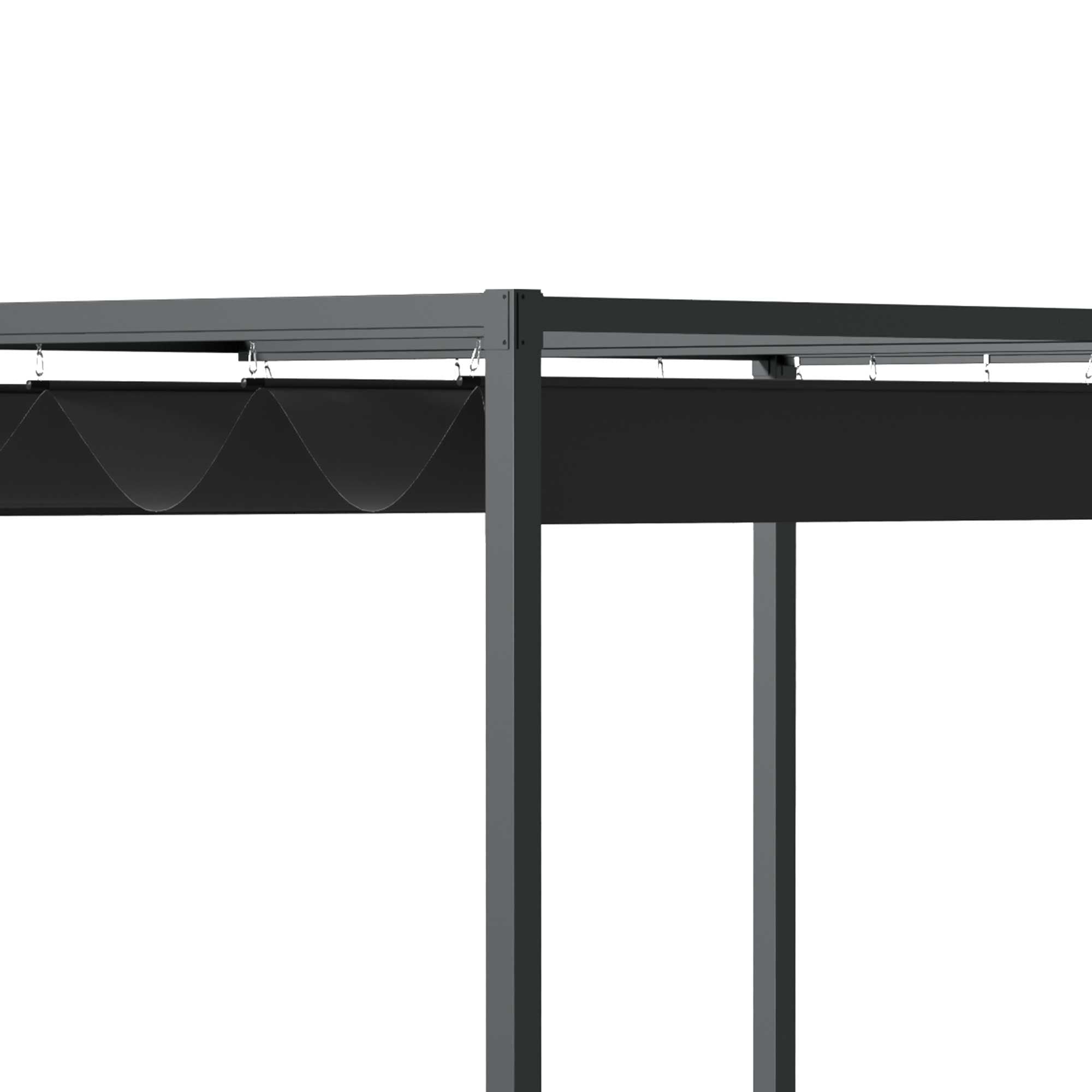 Outsunny Pergola Tuin 298x213x222 cm Polyester Zonnendak voor Tuin