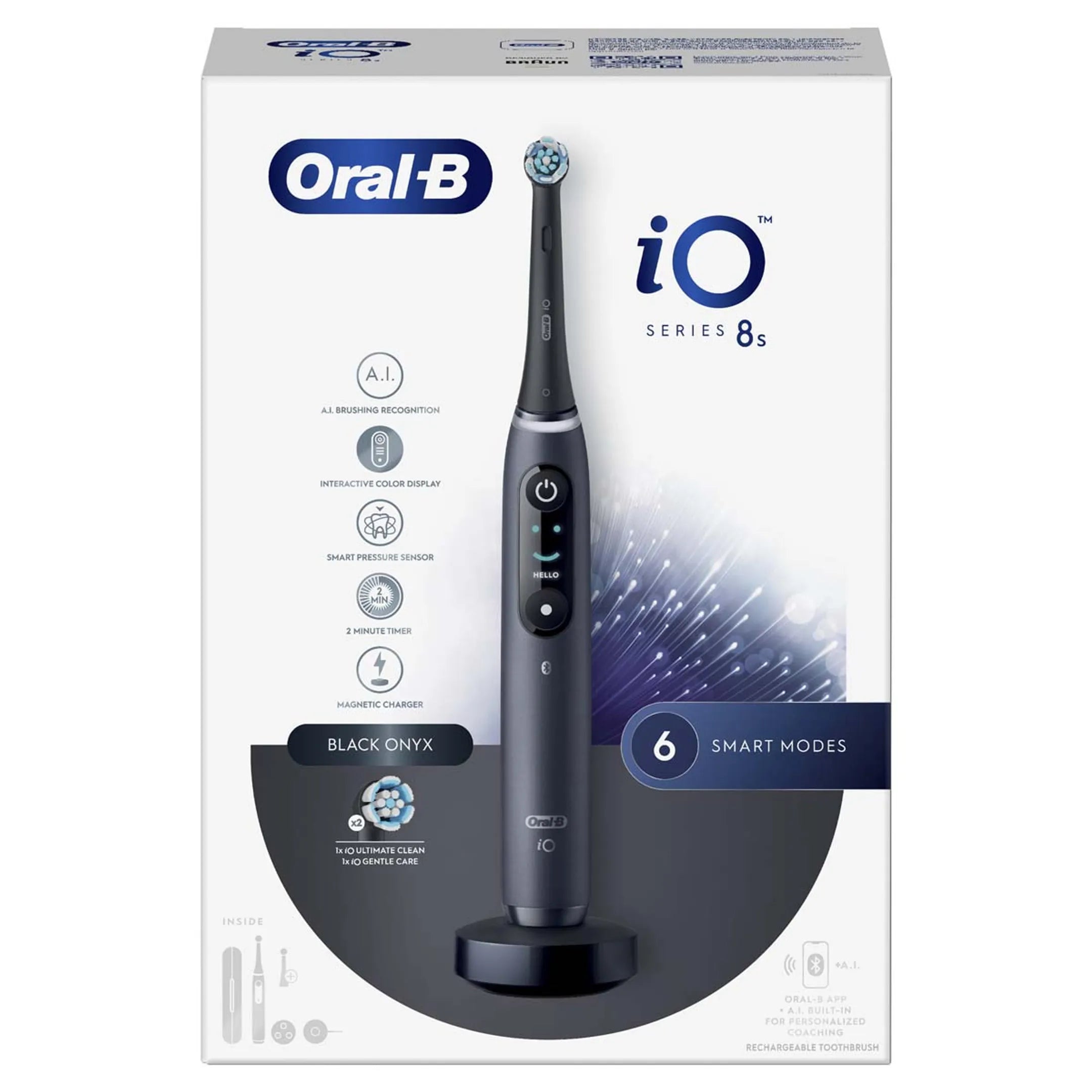 Oral-B Elektrische tandenborstel IO8S BLACK ONYX (+1 REFILL)