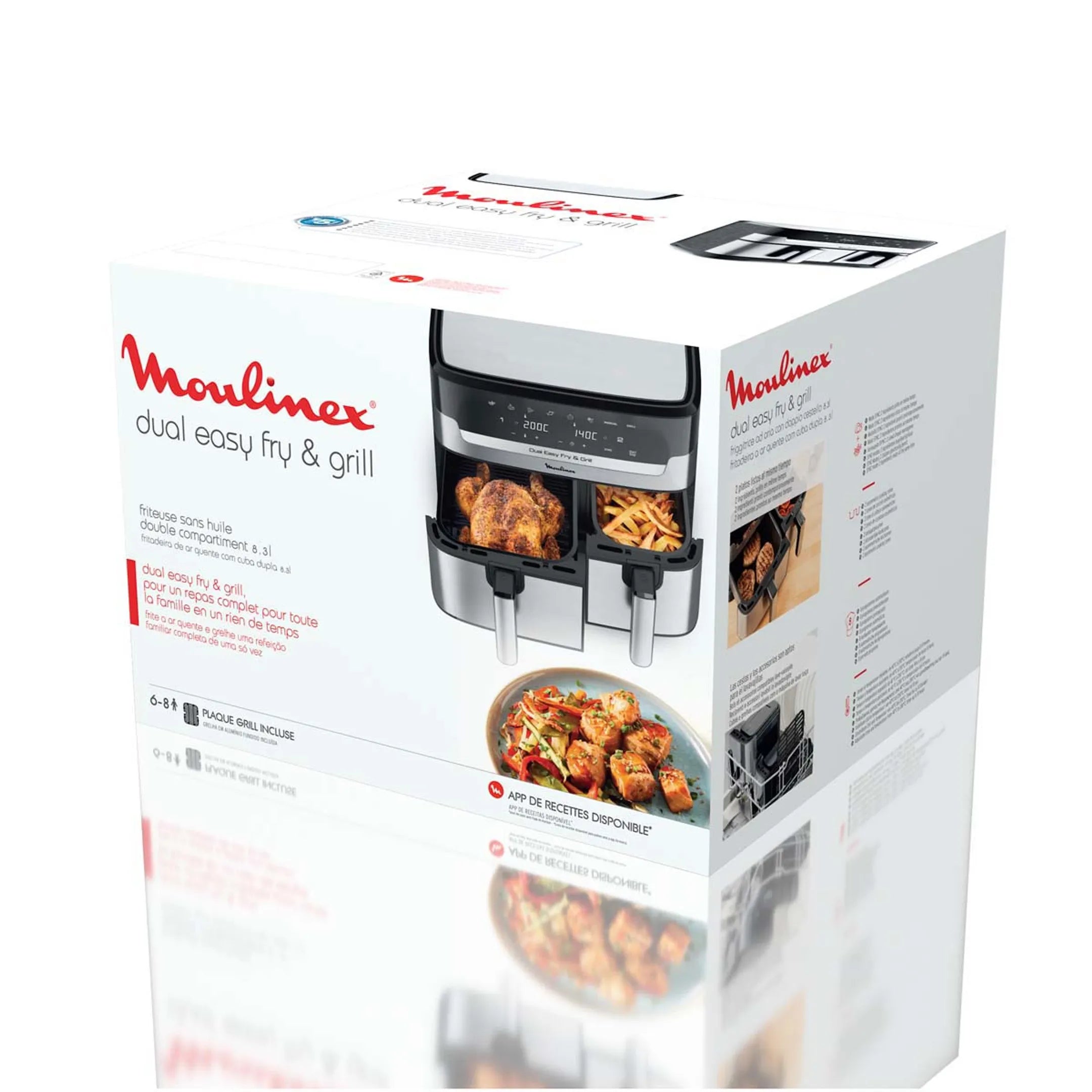 Moulinex Airfryer Dual Easy Fry & Grill EZ905D20