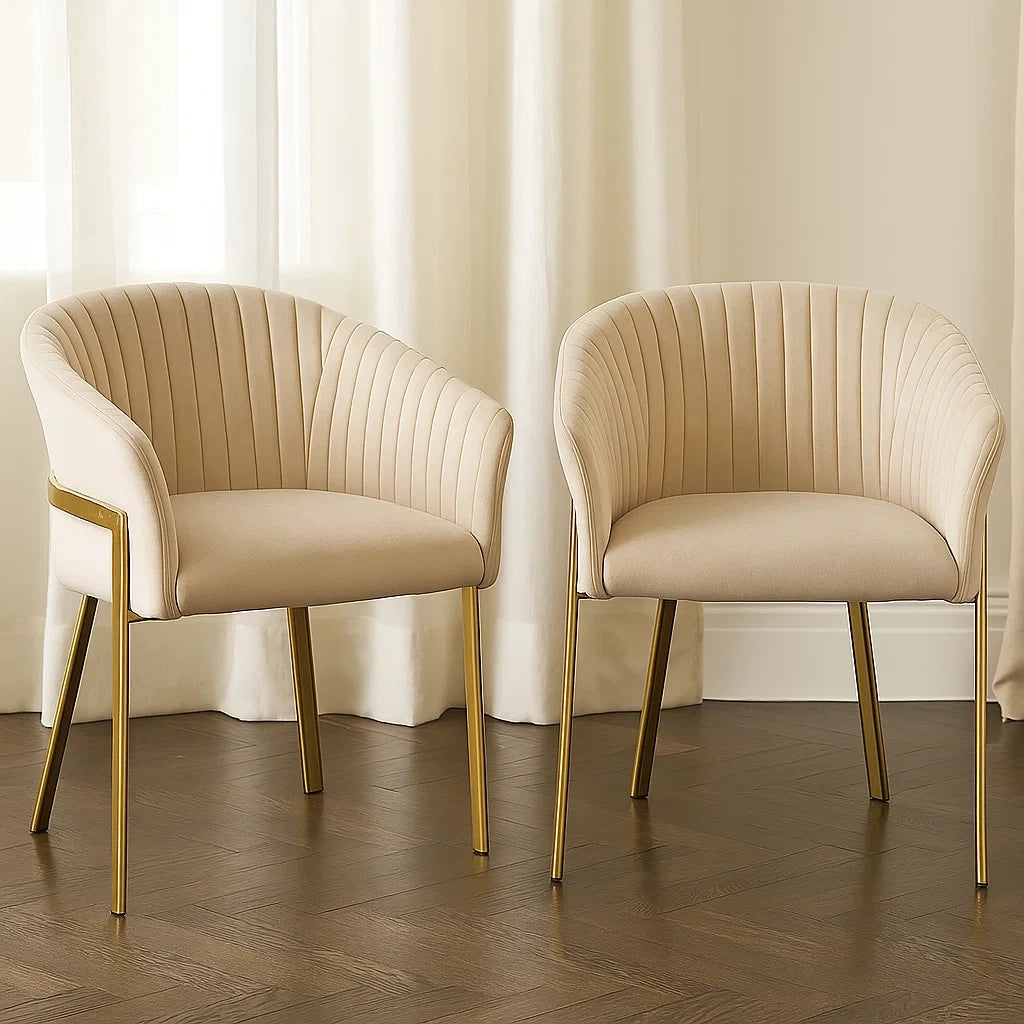 Stole og stolest - Lnestol - Beige - Fljl og metal - Indendrs - 615776 cm - kDfDcT5dOvjv