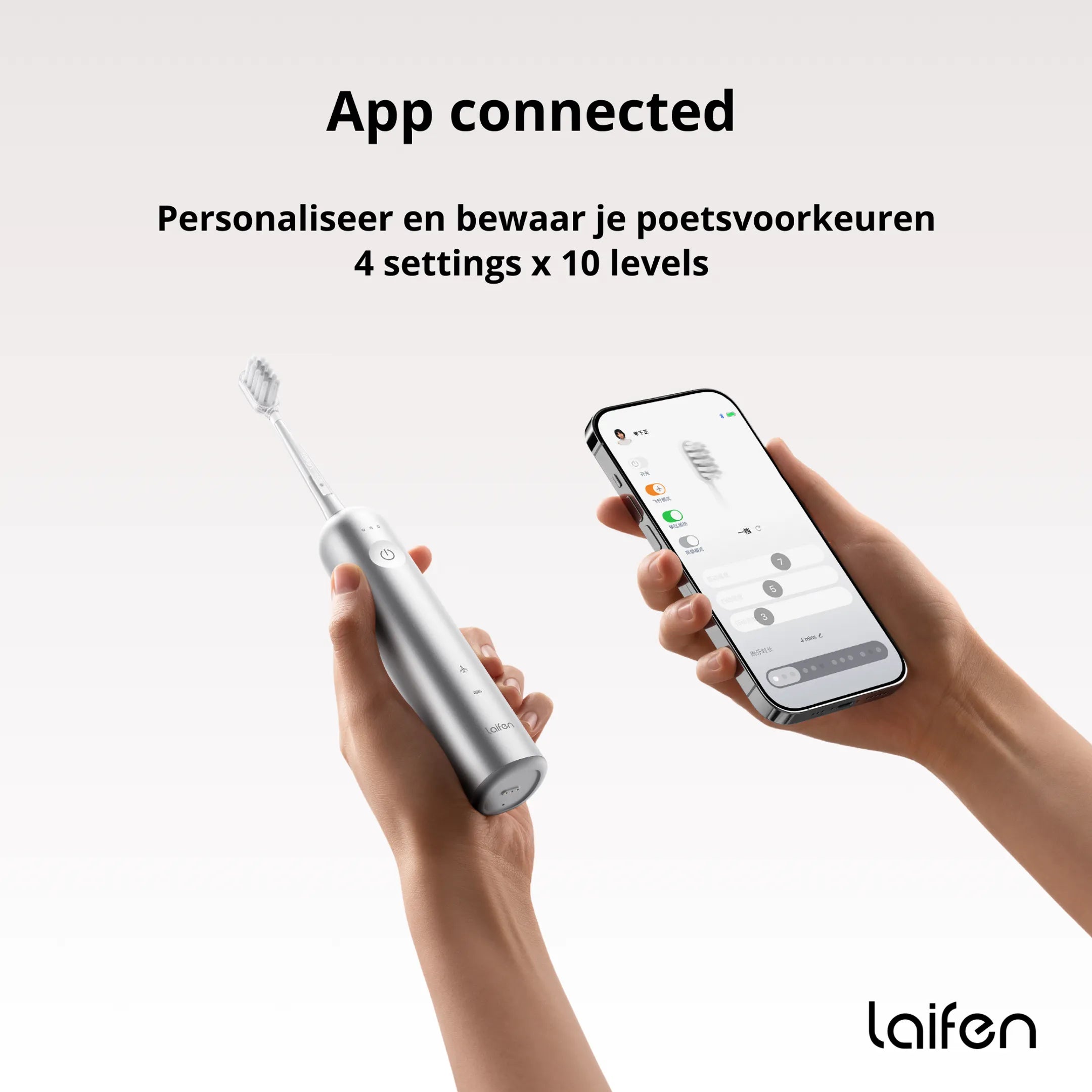 LAIFEN Elektrische tandenborstel Wave Aluminium