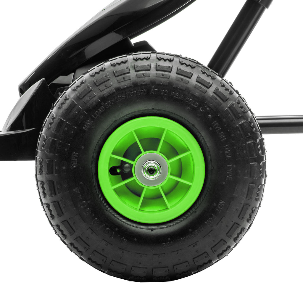 HOMCOM skelter, kindervoertuig met pedaal, pedaalauto, outdoor, groen+zwart