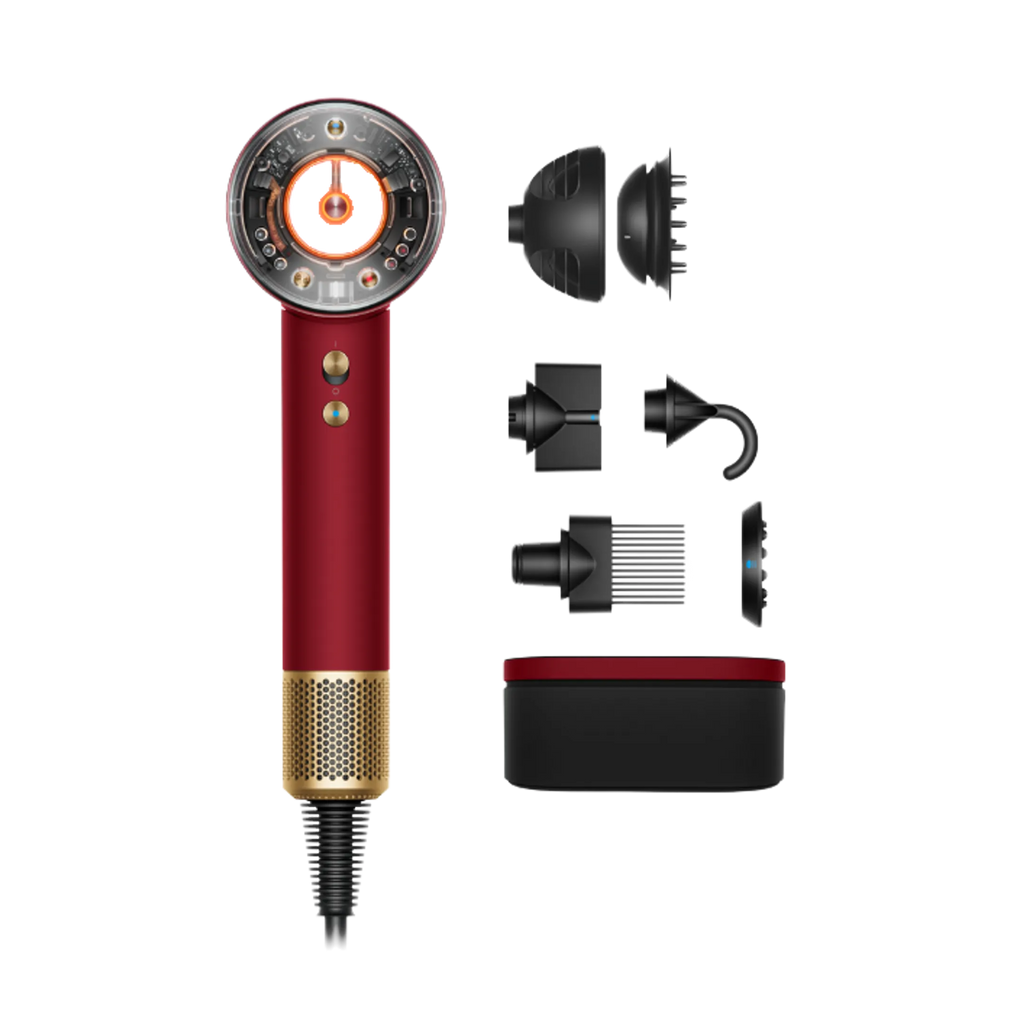 Dyson Supersonic Nural Curl+Coily Red Velvet/Gold - Limited Edition