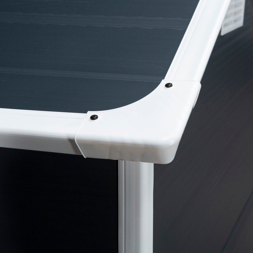 Outsunny Gereedschapsschuur tuinhuis met raam puntdak outdoor metaal grijs