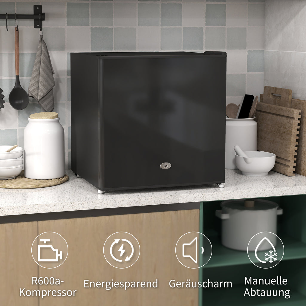 HOMCOM Mini-Vriezer 35 L Vriesbox Elektrisch Vrijstaand 45 W Mini Vriezer 47 x 44,2 x 48,8 cm Zwart
