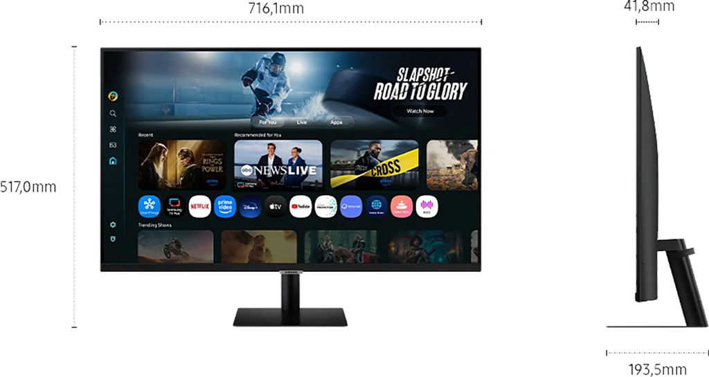 Samsung 32" Smart Monitor M7 M70F Zwart 4K Samsung Vision AI LS32FM702UUXEN