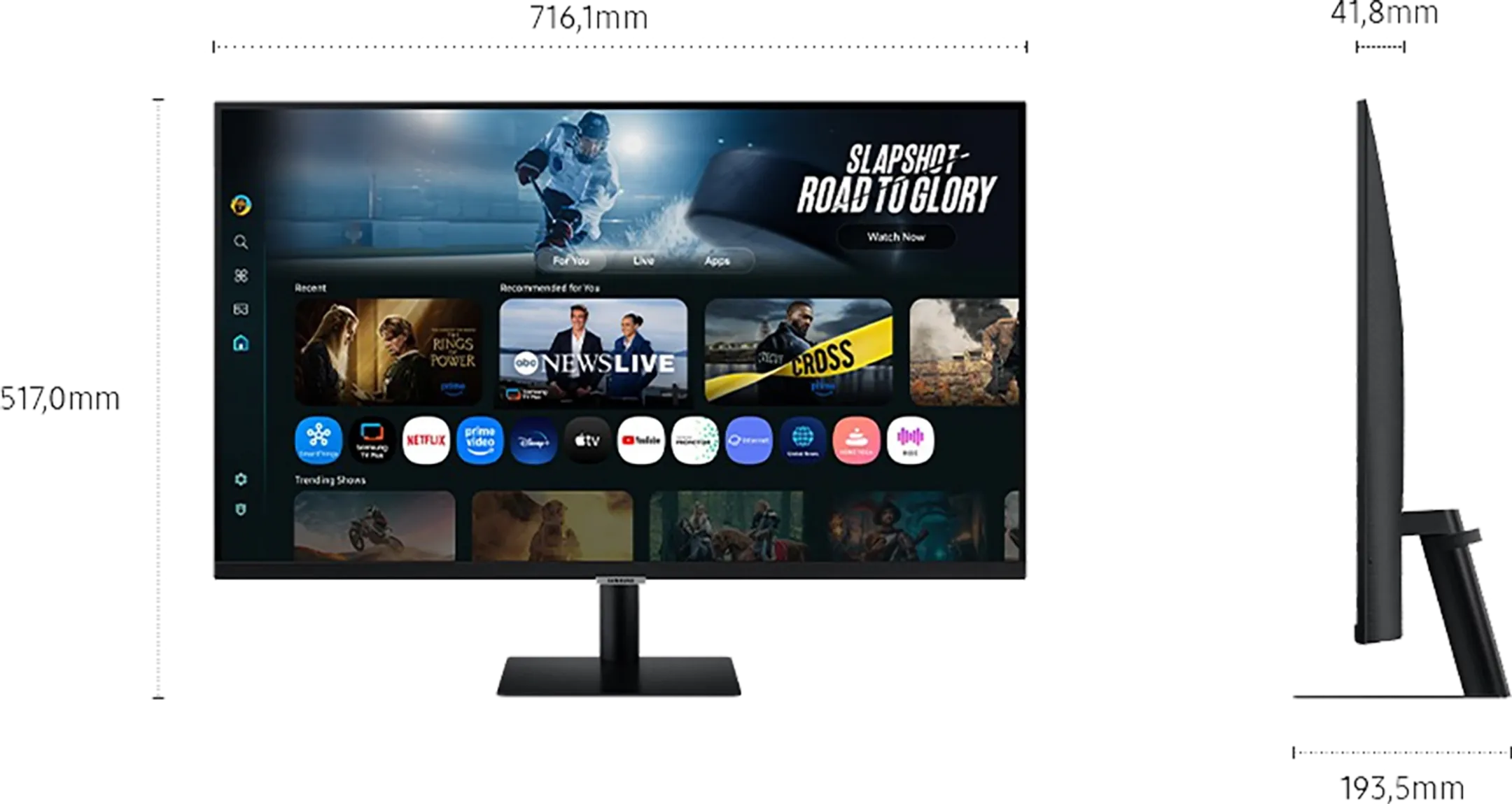 Samsung 32" Smart Monitor M7 M70F Zwart 4K Samsung Vision AI LS32FM702UUXEN