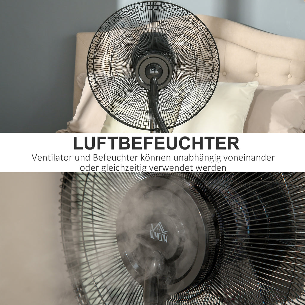 HOMCOM Statiefventilator met 3,1 liter waterverstuiver ventilator hoogte 135 cm 3 modi