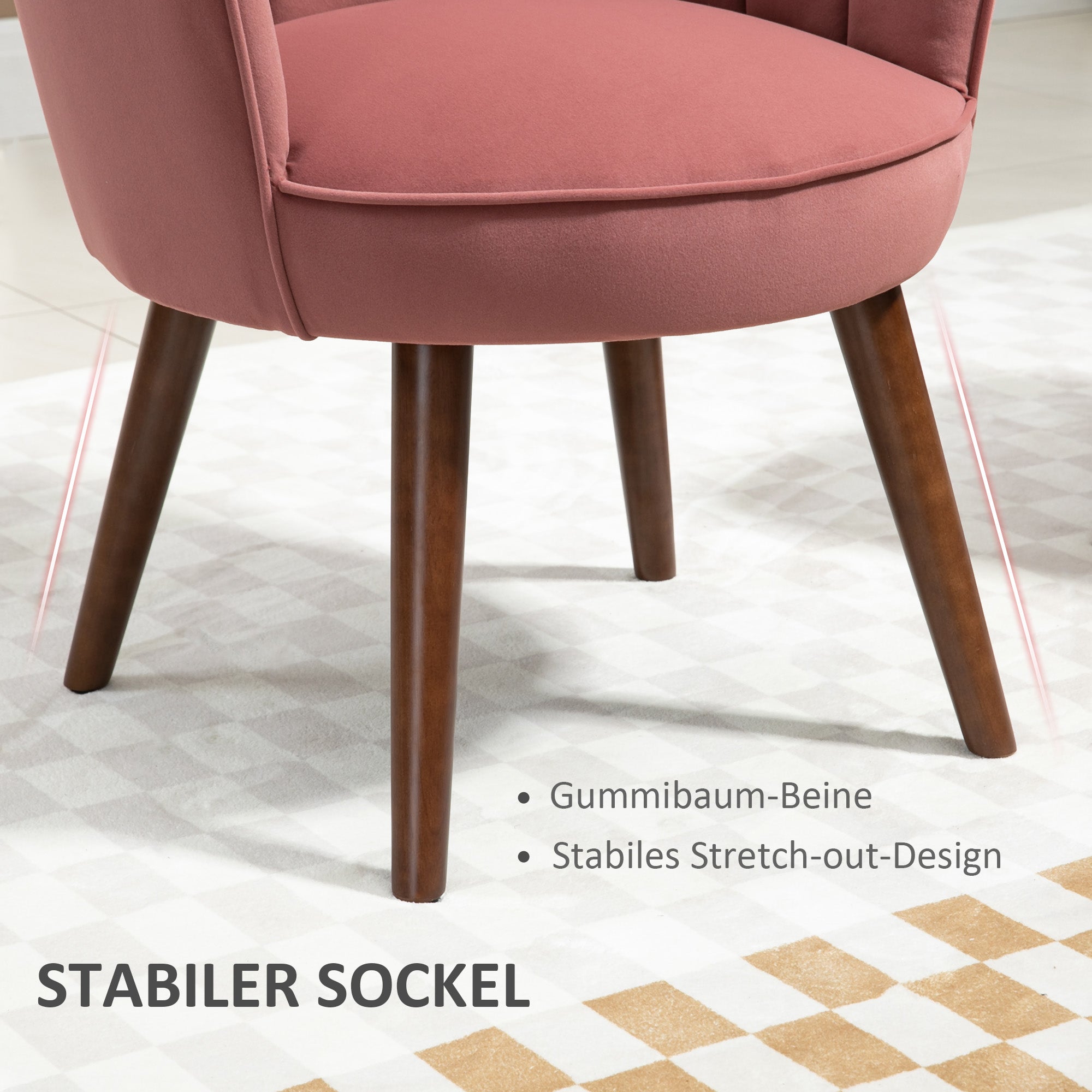 HOMCOM eetkamerstoel keukenstoel fauteuil