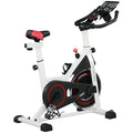 HOMCOM Ergometer, Verstelbare Weerstand, tot 120 kg, Staal, L103xB53xH100-114cm, Wit/Zwart