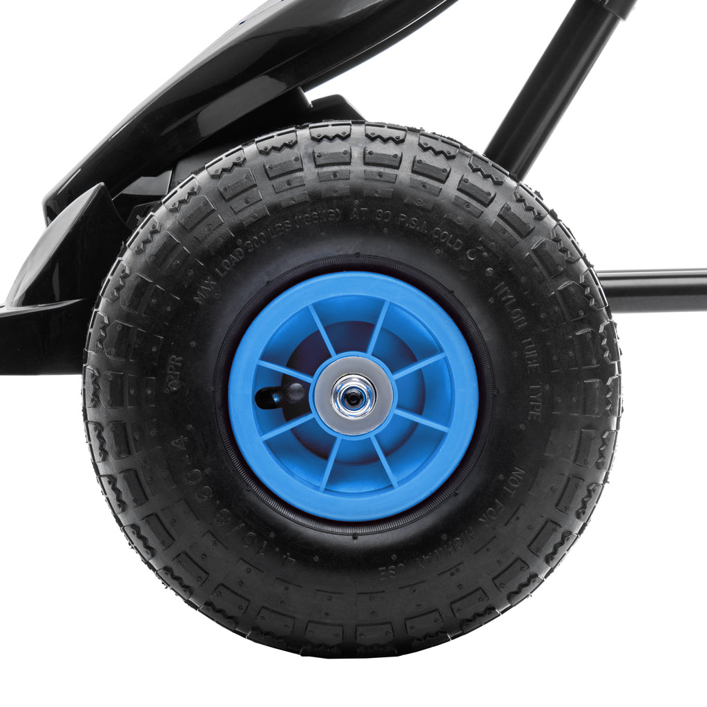 HOMCOM skelter, kindervoertuig met pedaal, pedaalauto, outdoor, blauw+zwart
