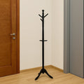 Fritstende knagerkke, sort, massivt tr, egnet til sovevrelse, 50x50x138cm