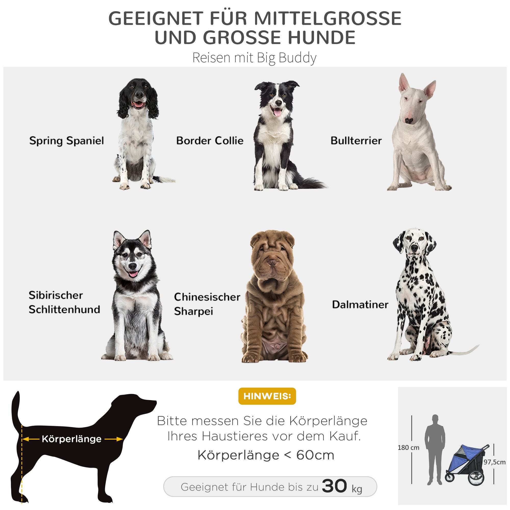PawHut Hondenbuggy, inklapbaar, opklapbaar, Ligkussen, Stalen frame, Blauw/Zwart
