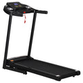 HOMCOM elektrische loopband opvouwbaar met 12 vooraf ingestelde programma's met LED-display bekerhouder en gsm-houder zeer geschikt voor home gym indoor fitness zwart 134 x 60 x 118 cm