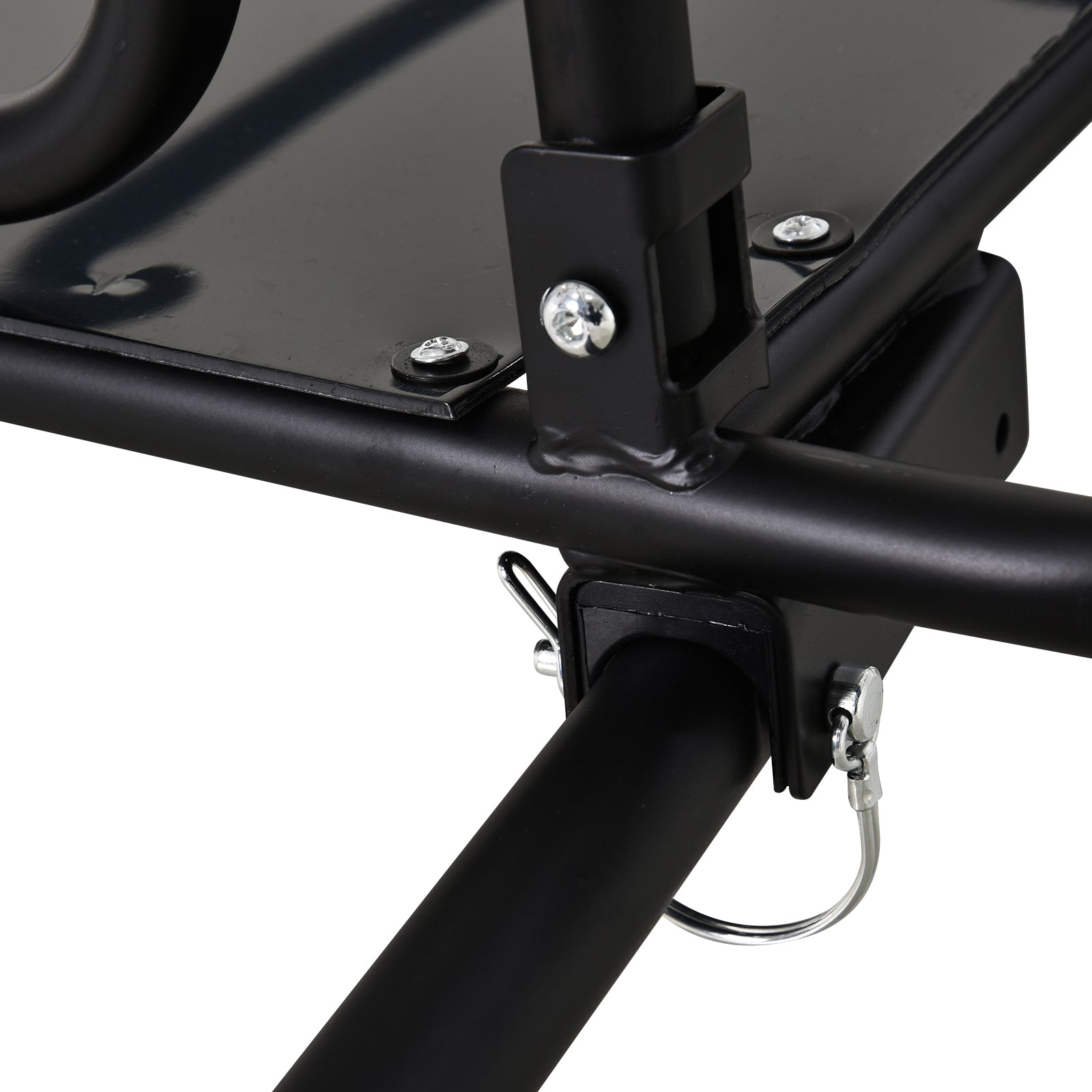 HOMCOM Fietskar Aanhangwagen voor fiets 40 kg laadvermogen Transportkar Handkar Trekhaak Staal Zwart 139 x 71,5 x 49 cm