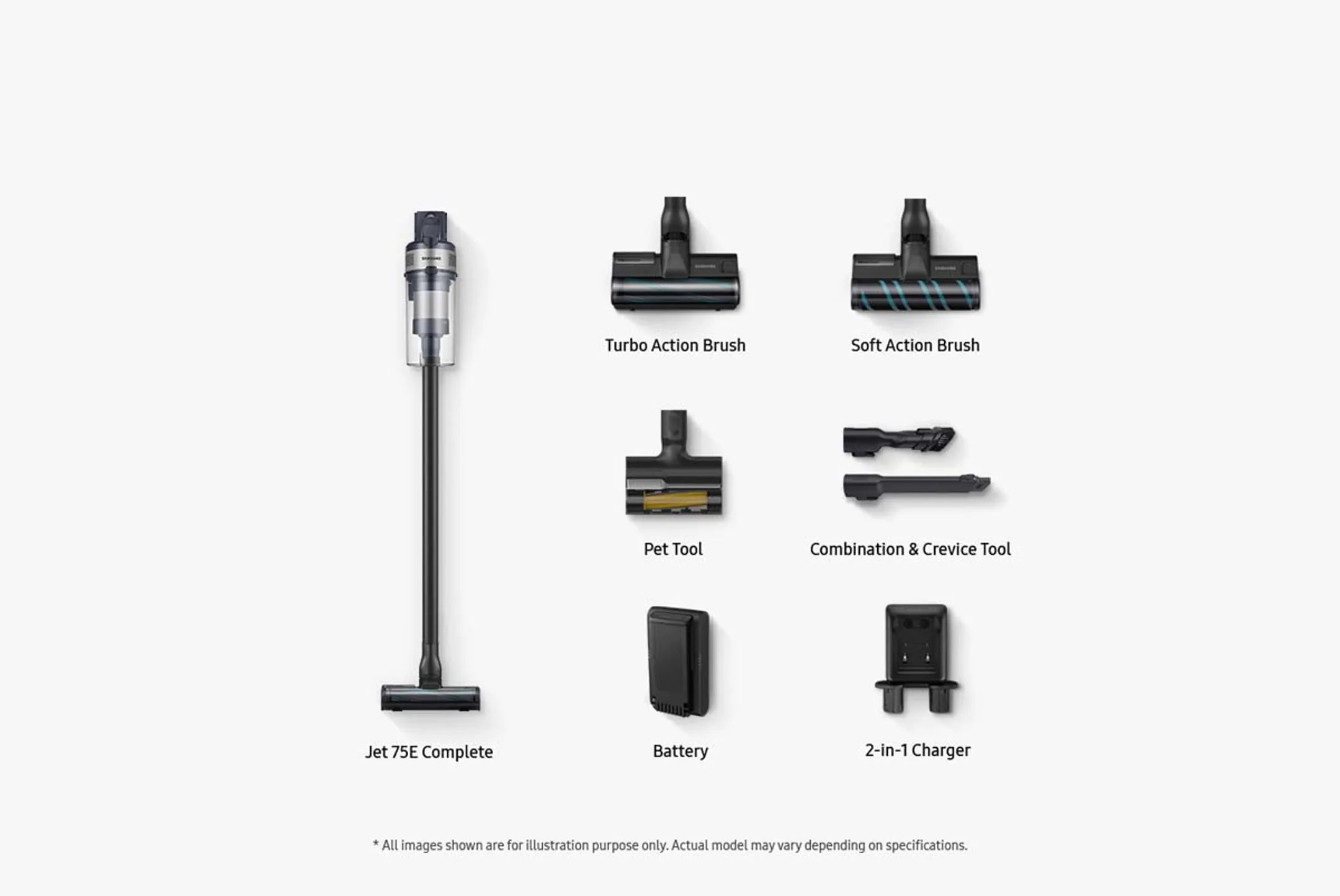Samsung Steelstofzuiger Jet75E Complete VS20B75ACR5/WA