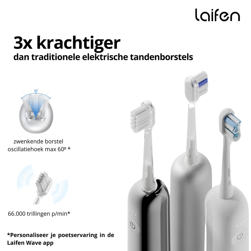 LAIFEN Elektrische tandenborstel Wave Aluminium