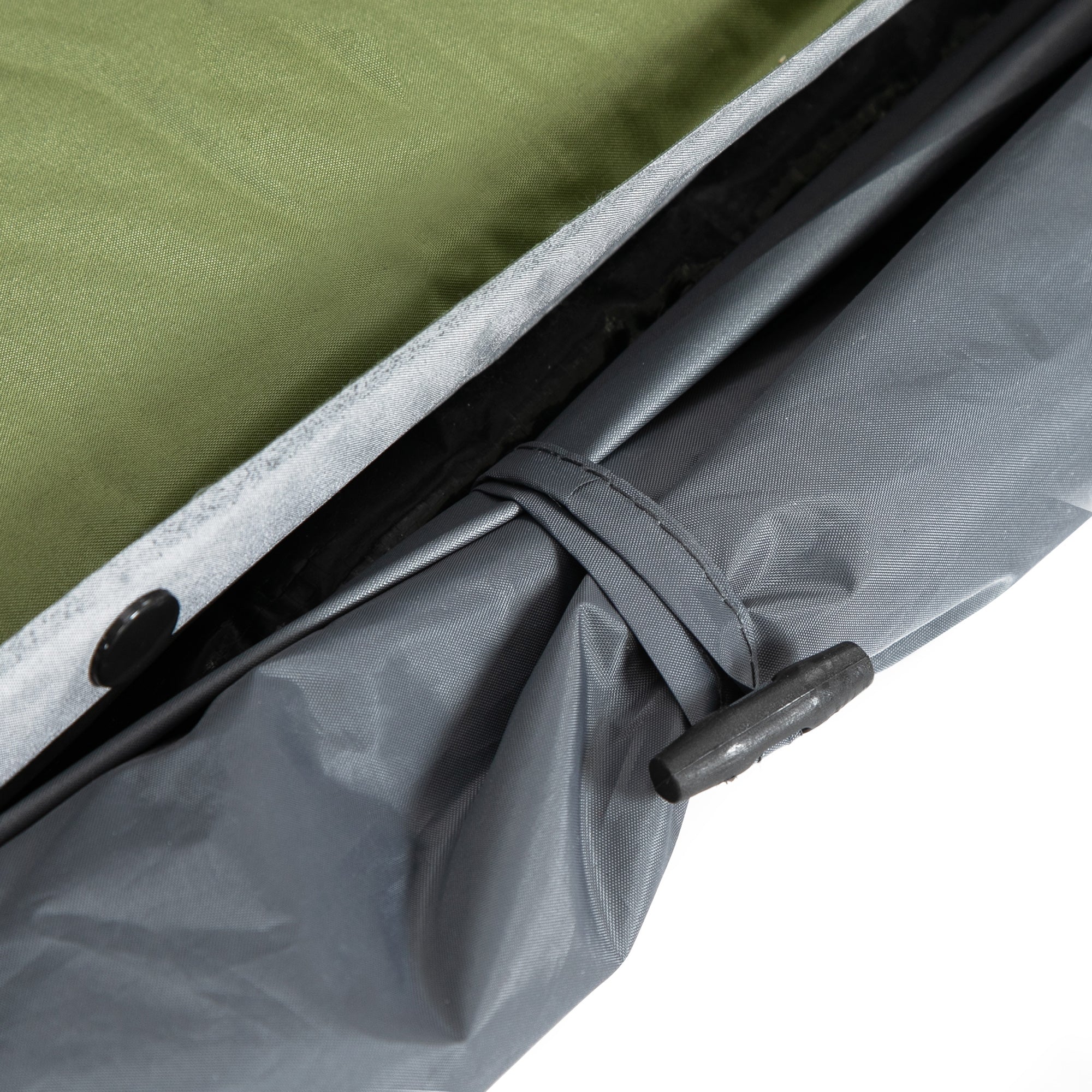 Outsunny campingbed met tent, verhoogd campingbed voor 2 persoon, koepeltent met luchtbed, inclusief draagtas, grijs 200 x 146 x 159 cm