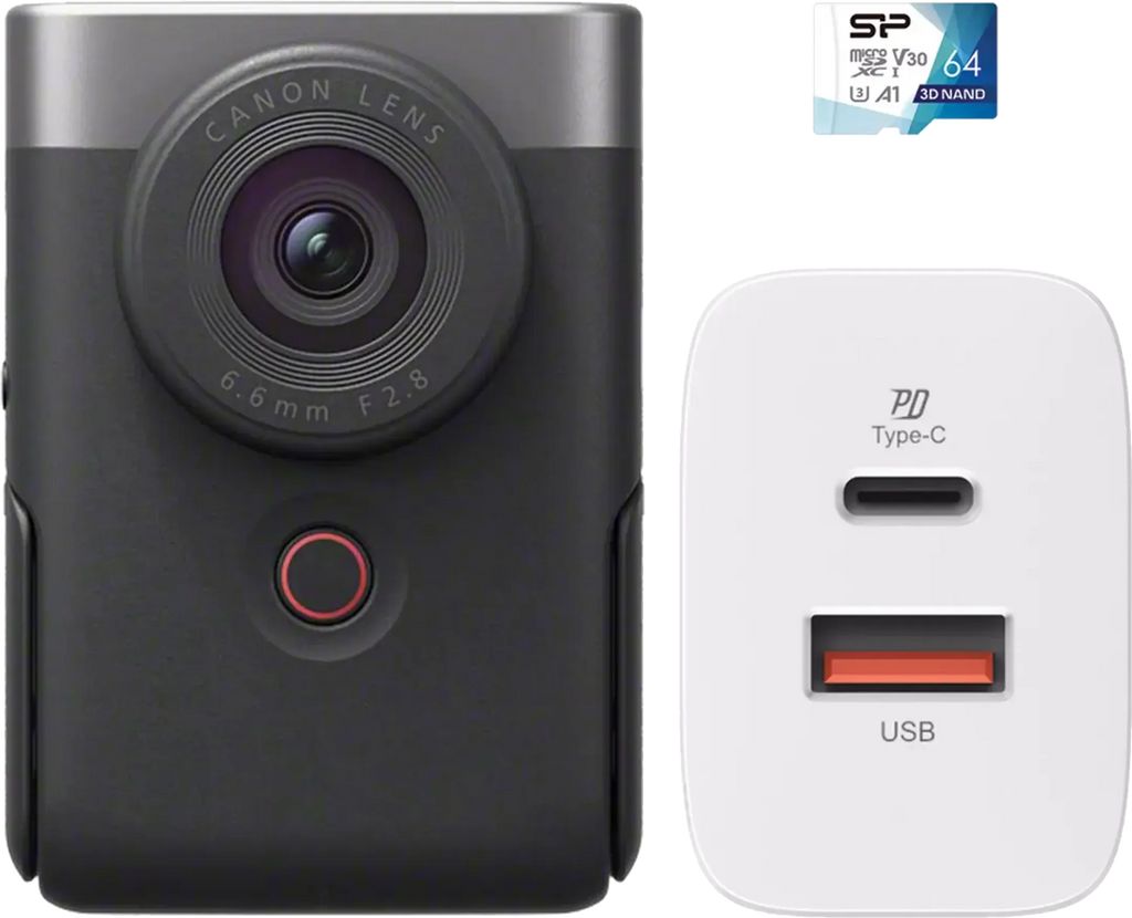 Canon PowerShot V10 Essential Kit - Zilver
