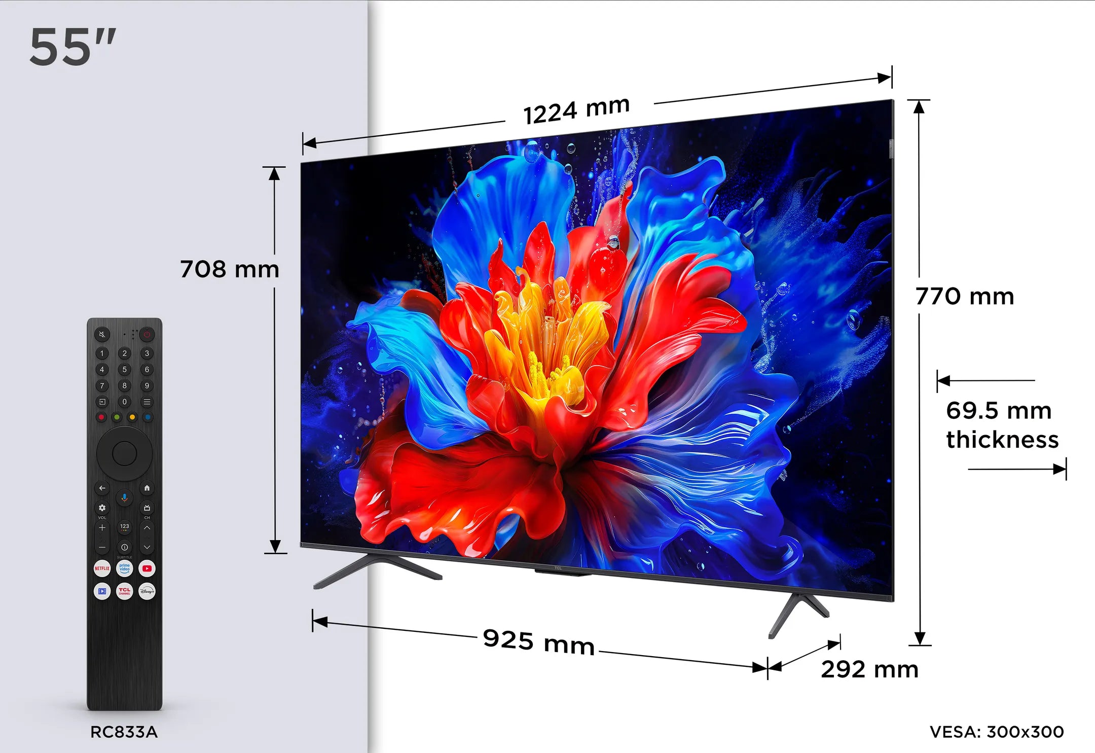 TCL TV 4K QLED 55QLED810K - 55 inch