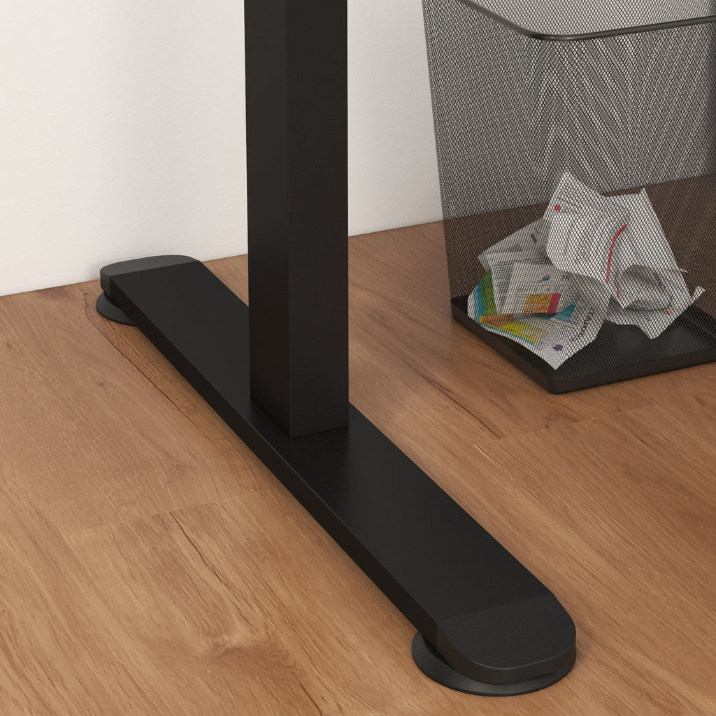 Vinsetto Verstelbaar Zit-Stabureau Computertafel, 140 cm x 70 cm x 116 cm, Zwart