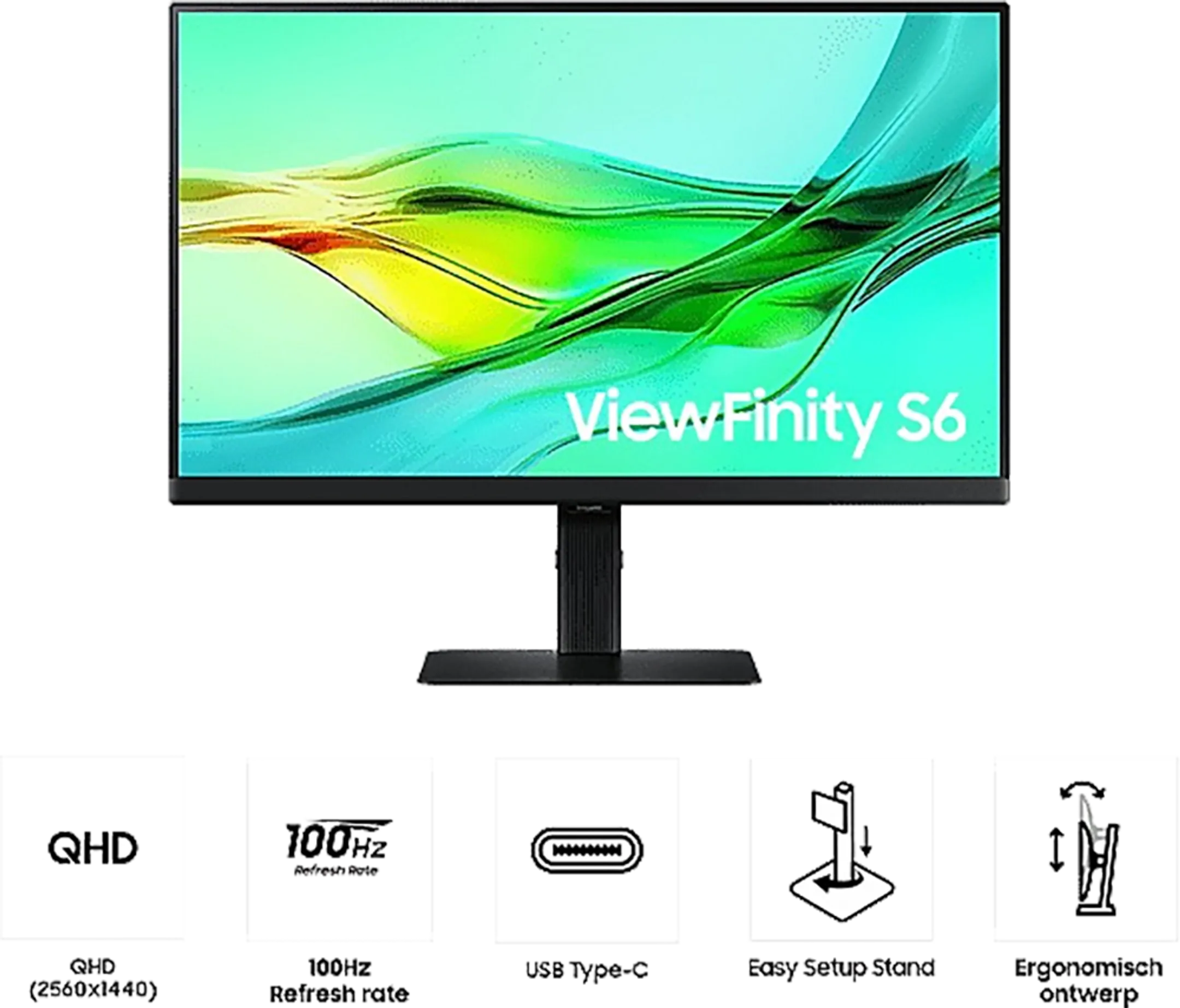Samsung 24" ViewFinity S6 S60UD QHD LS24D600UAUXEN