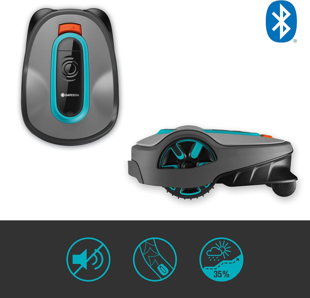 Gardena Robotmaaier SILENO minimo 500 m: intelligente grasmaaier met optimale connectiviteit, programmeerbaar met Gardena Bluetooth-app, DE-versie (15202-20)