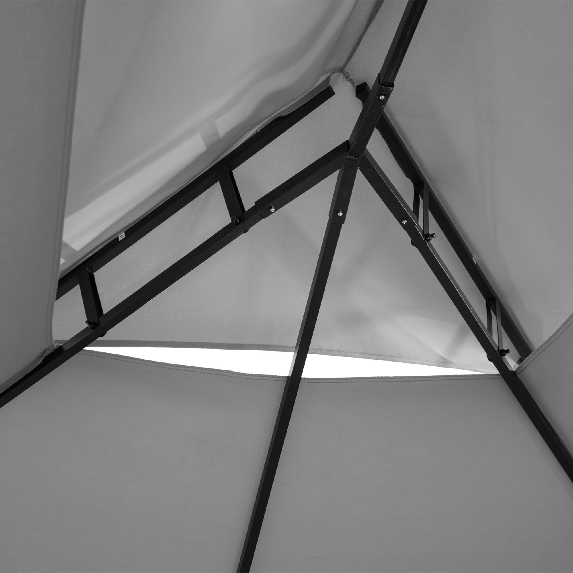 Outsunny paviljoen partytent voor in de tuin partytent tuintent feesttent dubbel dak 3 x 4 m donkergrijs