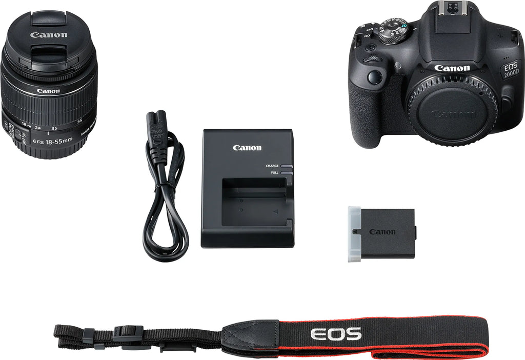 Canon EOS 2000D 18-55 mm + 16 GB SD-kaart + draagtas