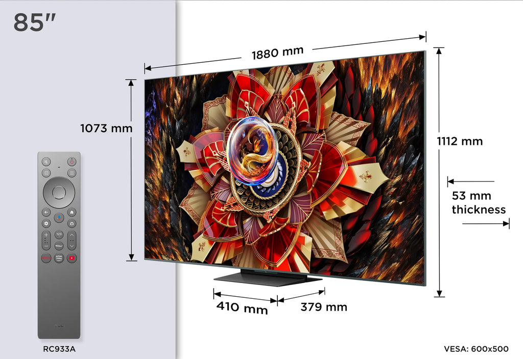 TCL QD-MiniLED 4K TV 85C9K (2025) - 85 inch