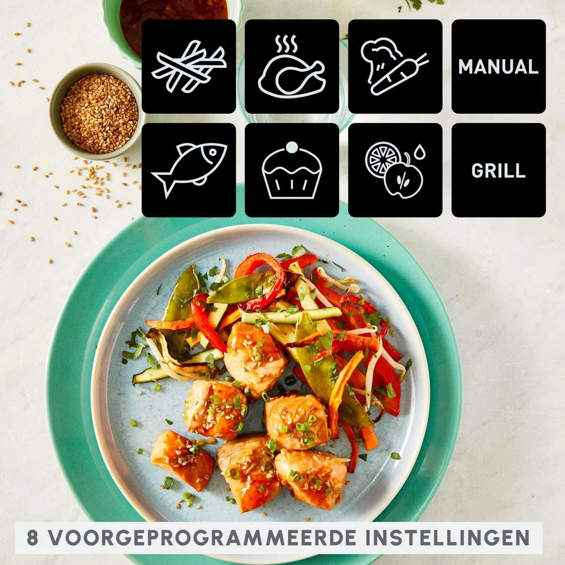 Moulinex Airfryer Dual Easy Fry & Grill EZ905D20