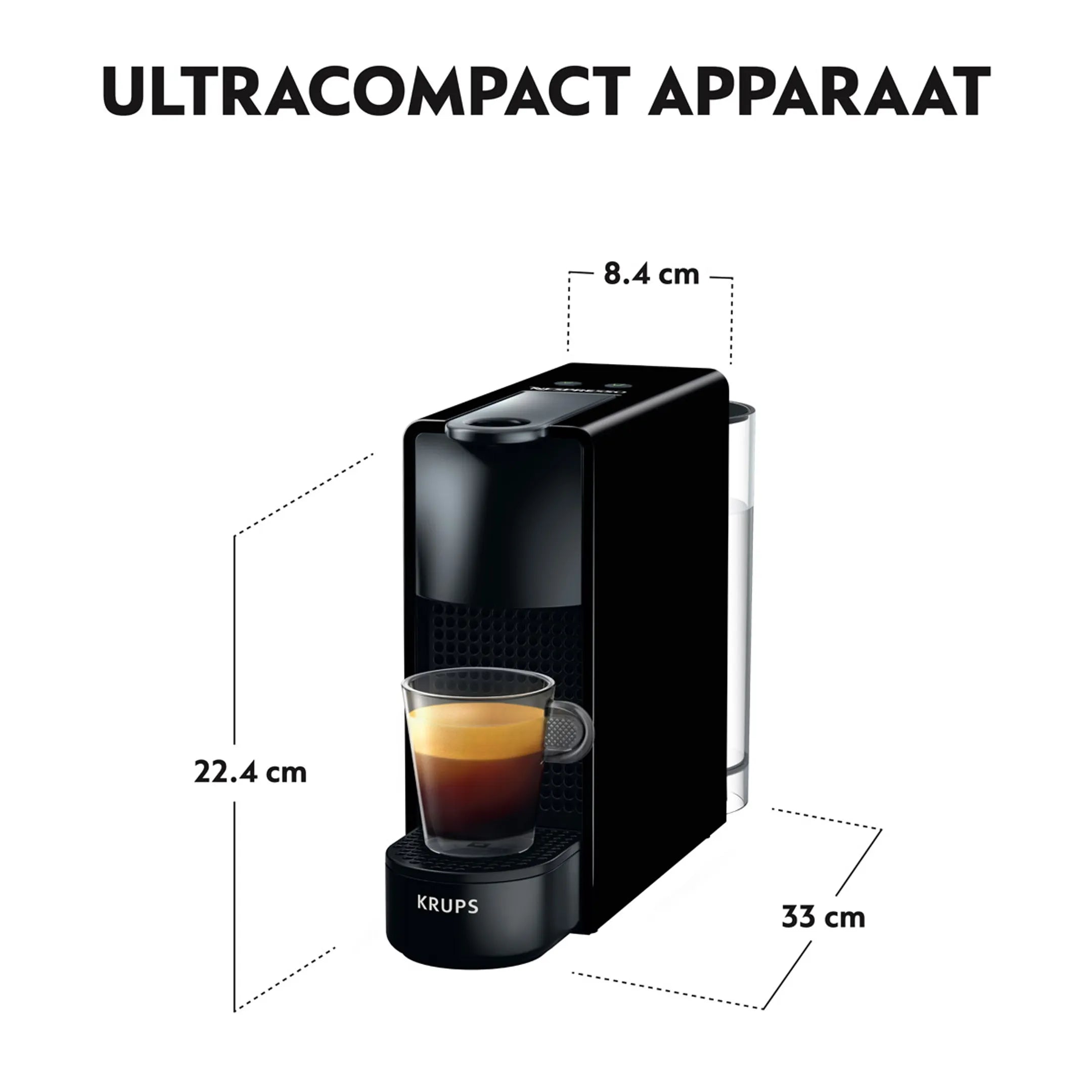 Krups Nespresso Koffiemachine Essenza Mini XN110810 Piano Black