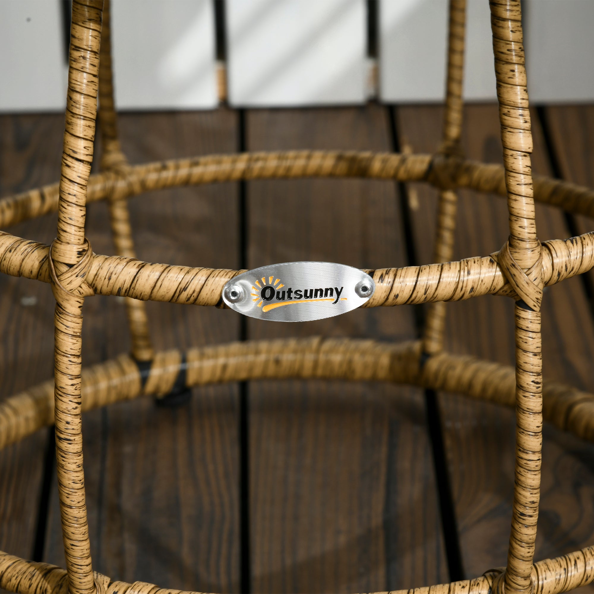 Outsunny rotan tuinmeubelset 3-delig. Zitgroep met kussens voor terras balkon