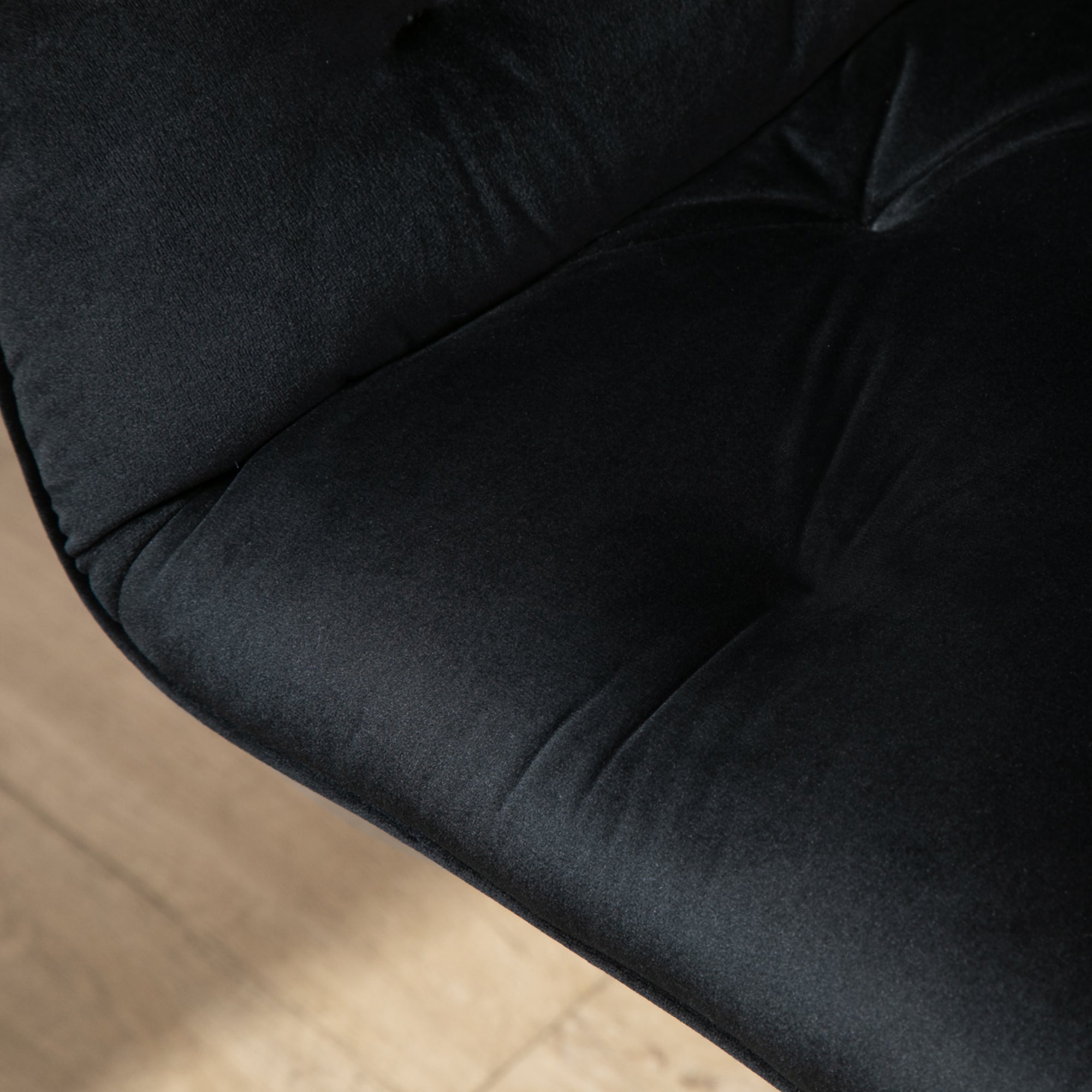 Vinsetto bureaustoel draaistoel bureaustoel in hoogte verstelbare directiestoel stoel bureaustoel fauteuil kantoor fluweelzacht polyester zwart 60 x 61 x 81-91 cm