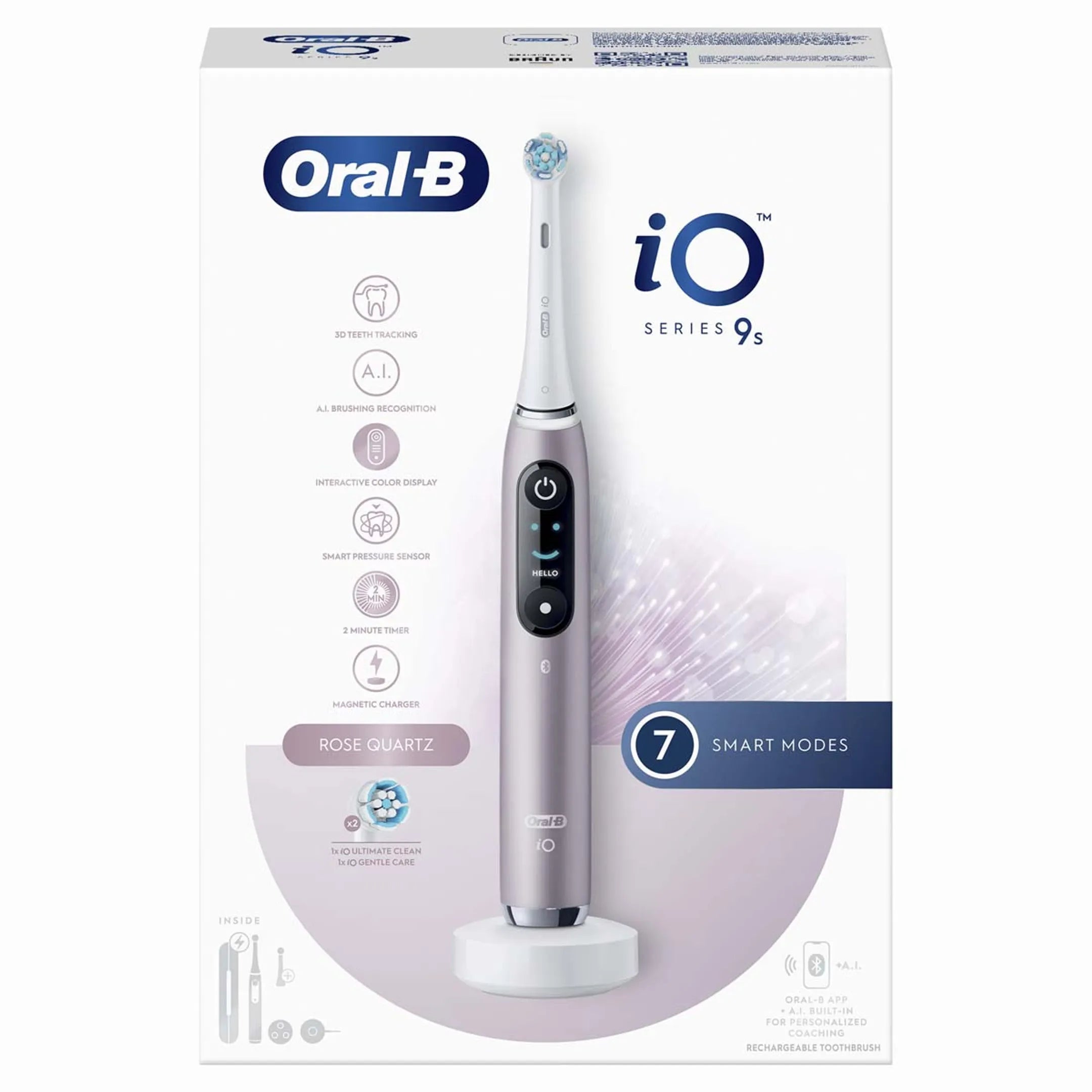 Oral-B Elektrische tandenborstel iO9S Rose Quartz (+1 Refill)