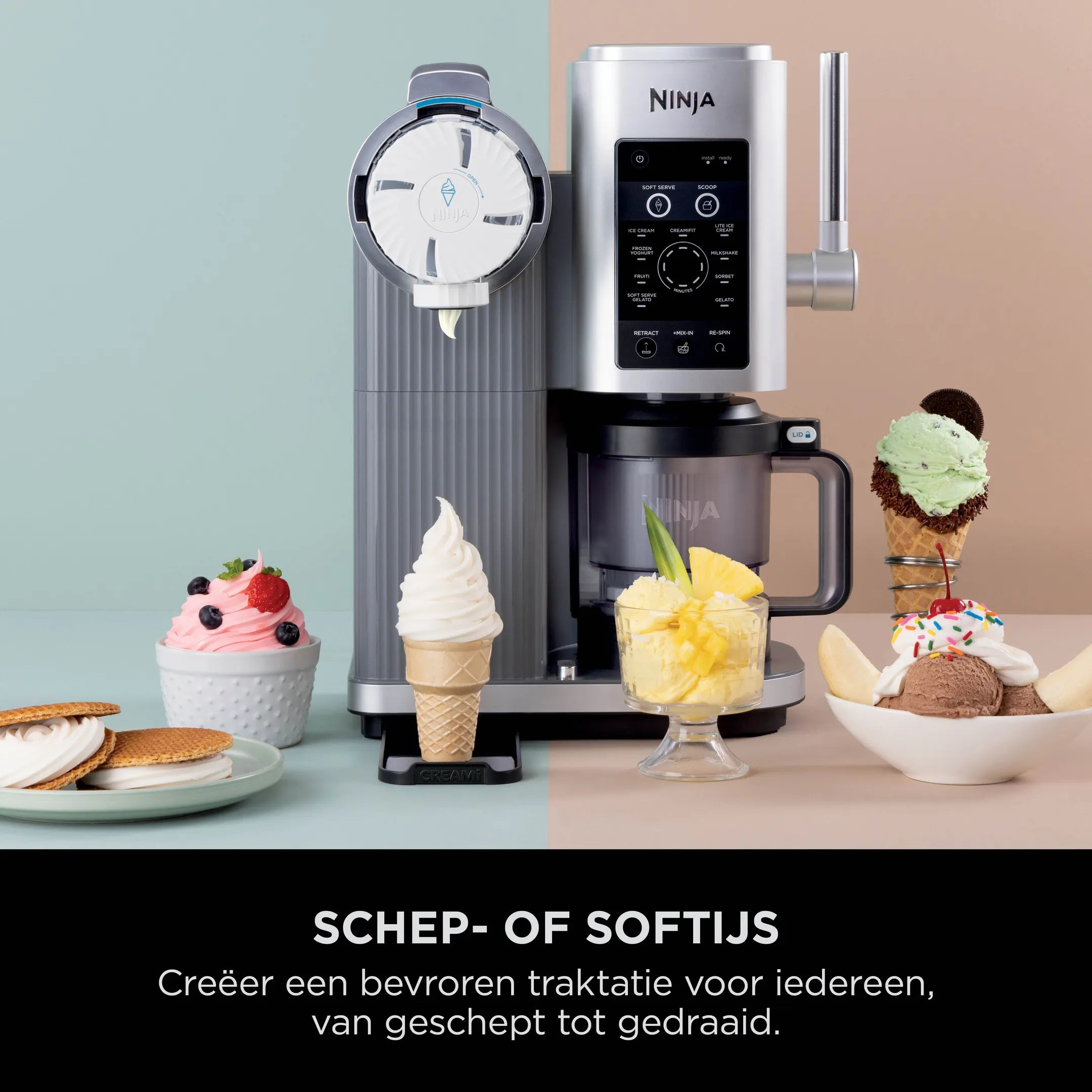 Ninja Softijs- en schepijsmachine Creami SPIN - NC701BU
