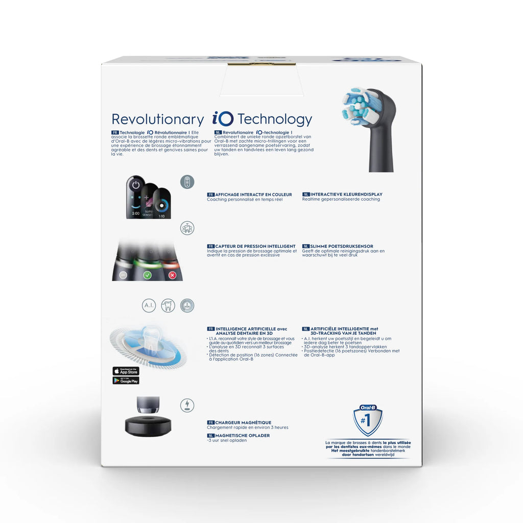 Oral-B Elektrische tandenborstel iO9S zwart onyx (+1refills) + Soft Pouch