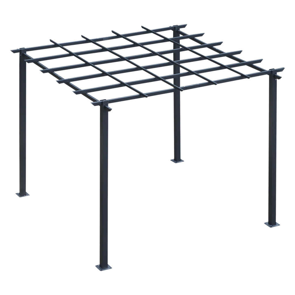 Outsunny Tuinpaviljoen 3x3, Rozenpaviljoen Buiten, weerbestendig