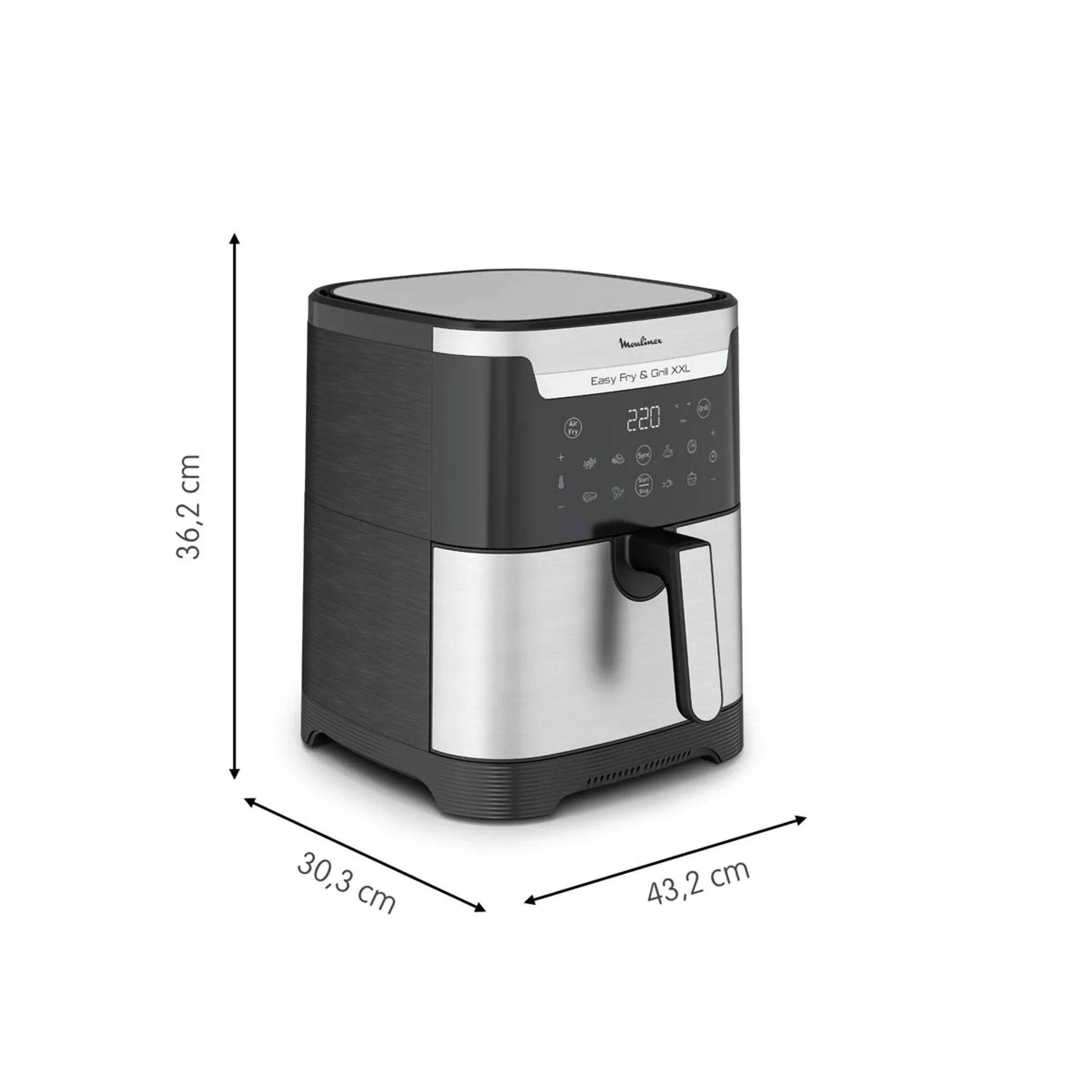 Moulinex Airfryer Easy Fry & Grill XXL Inox EZ801D10