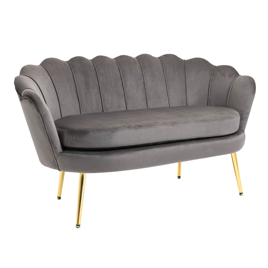 HOMCOM 2-zitsbank bank sofa fluweel velvet touch velours look
