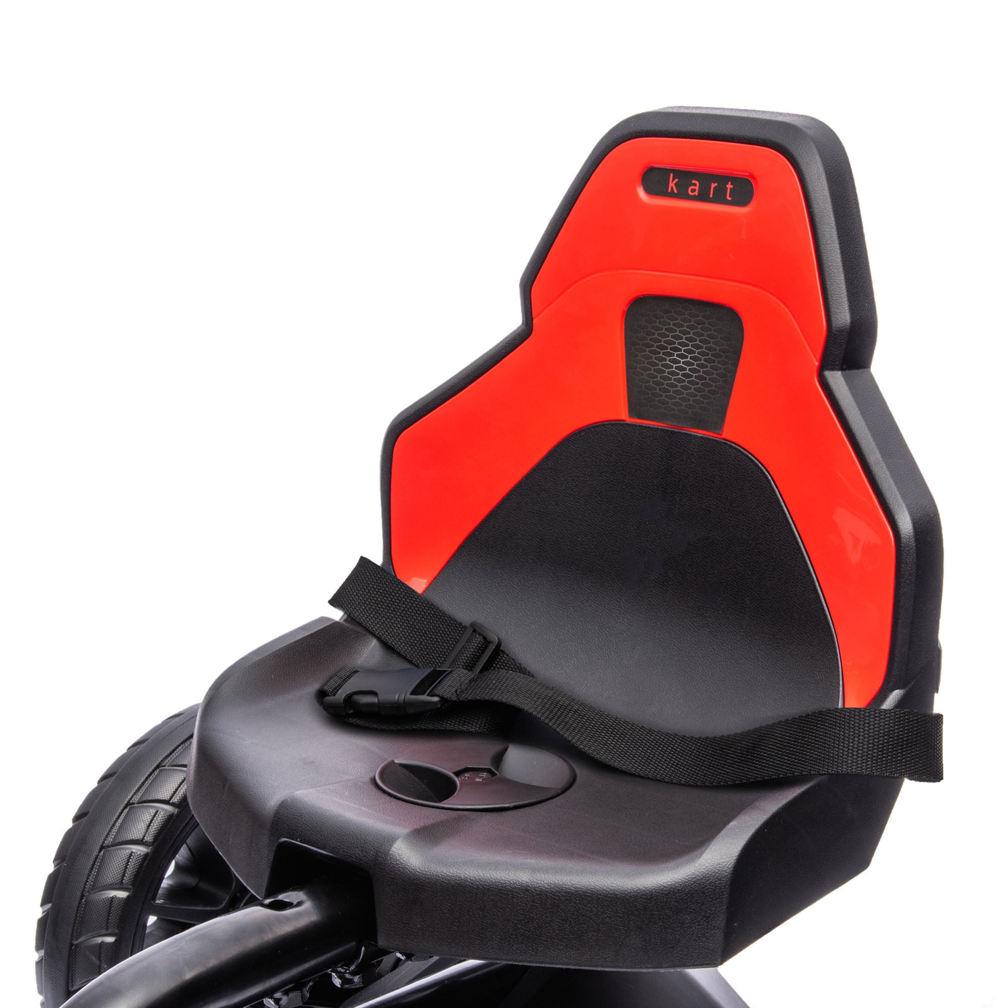 HOMCOM Go-Kart Pedal Go-Kart met Achteruit- en Vooruitversnelling, voor Kinderen van 3 tot 8 Jaar, Rood+Zwart