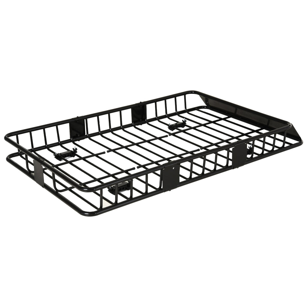 HOMCOM Universele dakkoffer autodakdrager dakbagagerek bagagemand bagagerek plank metaal zwart 162 x 99 x 16 cm | Aosom.de