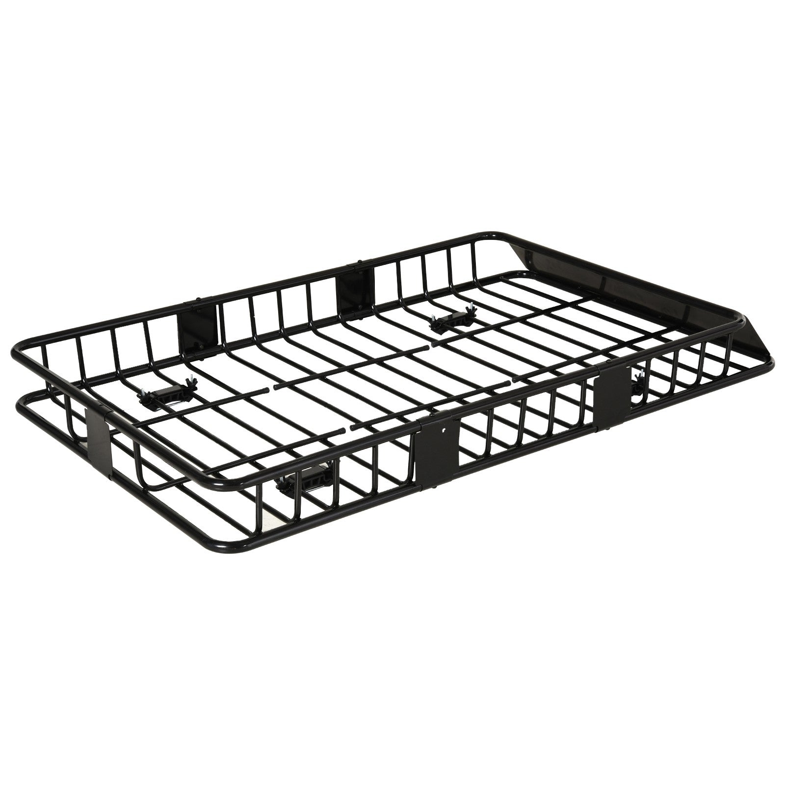 HOMCOM Universele dakkoffer autodakdrager dakbagagerek bagagemand bagagerek plank metaal zwart 162 x 99 x 16 cm | Aosom.de