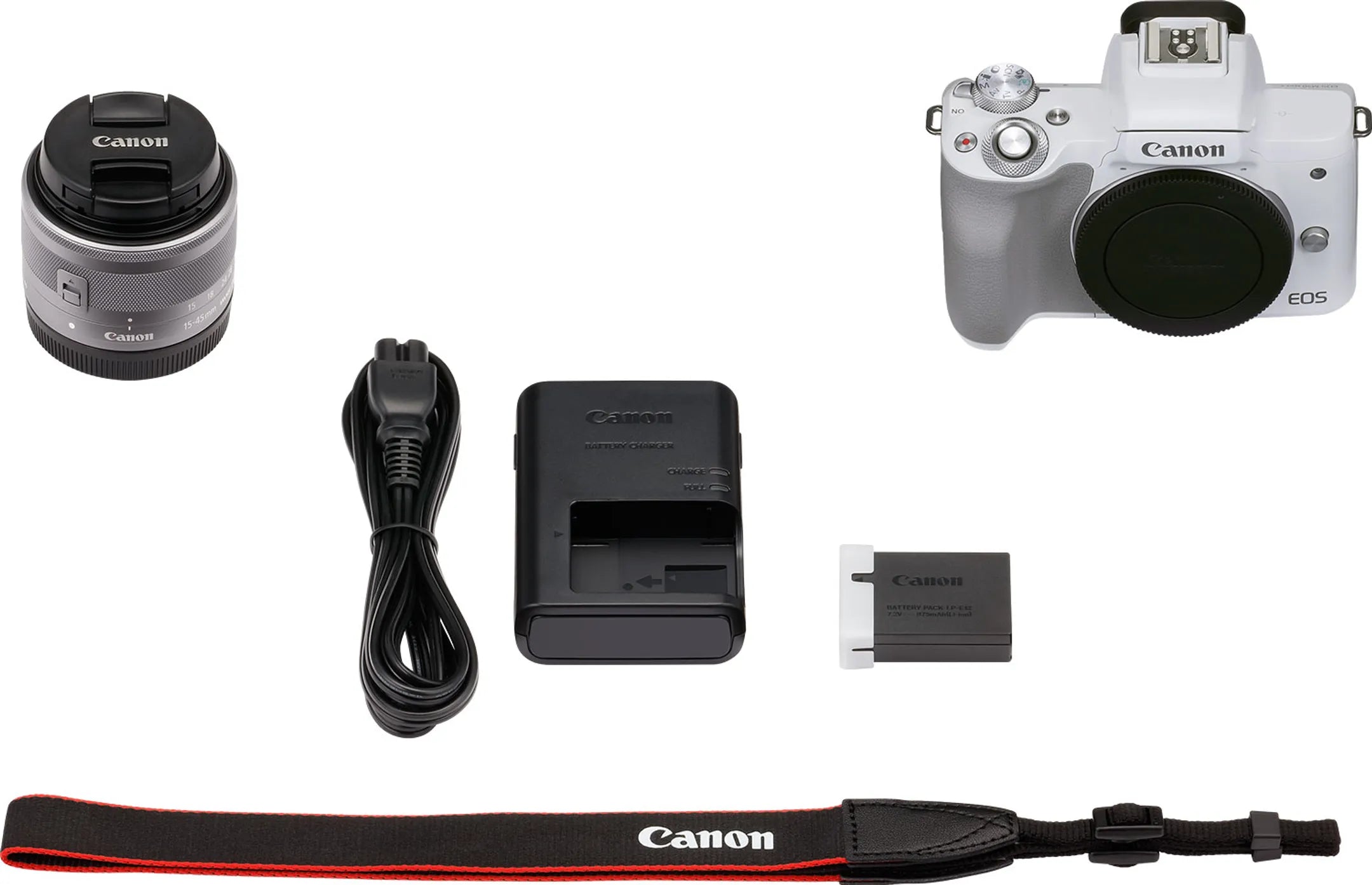 Canon EOS M50 Mark II + EF-M 15-45 mm IS STM - Wit
